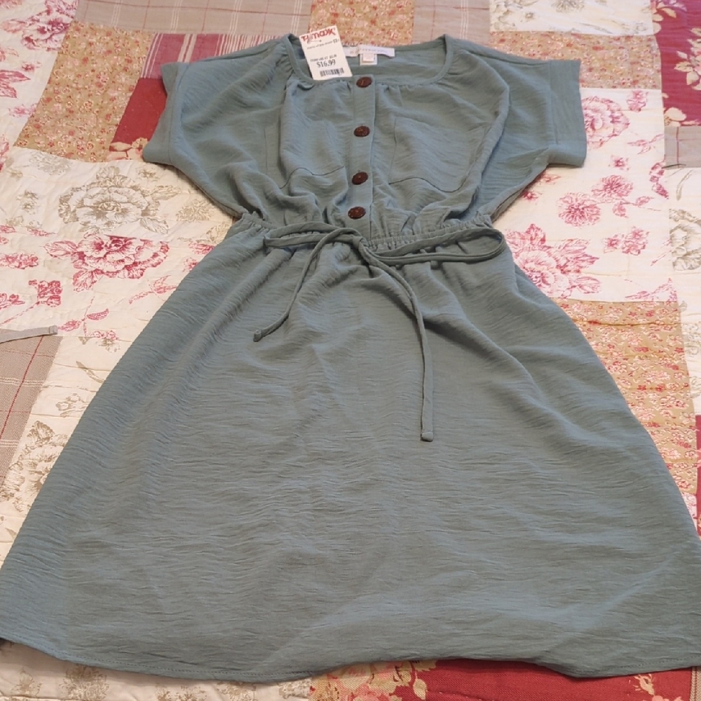 Monteau Casual Kids Dress in Teal